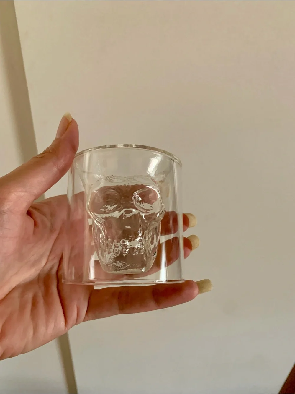 Clear Skull Glass Tumbler - Transparent
